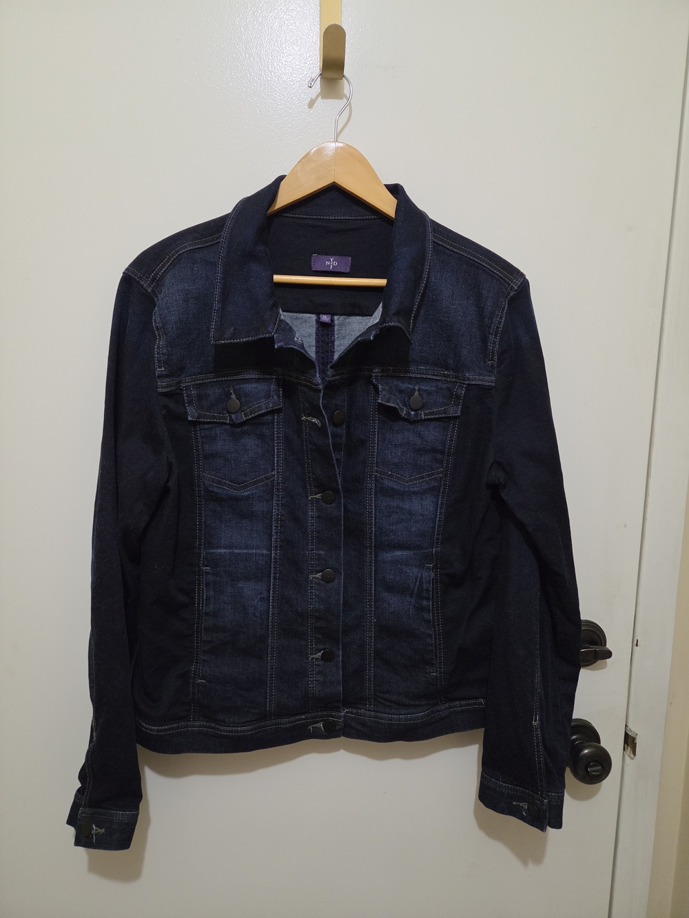 NYDJ Ladies Dark Indigo Denim Jacket - Size XL - Like New